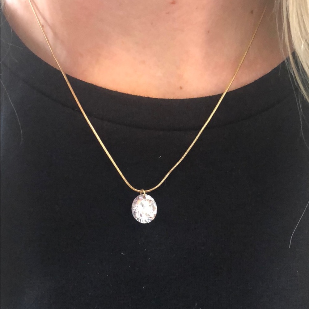 Aldo diomond shaped crystal necklace